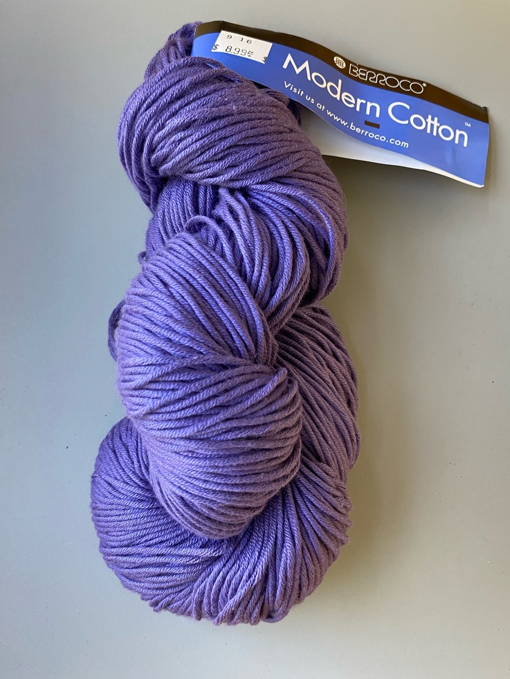 Berroco Modern Cotton Yarn. NWT. Purple. 100g